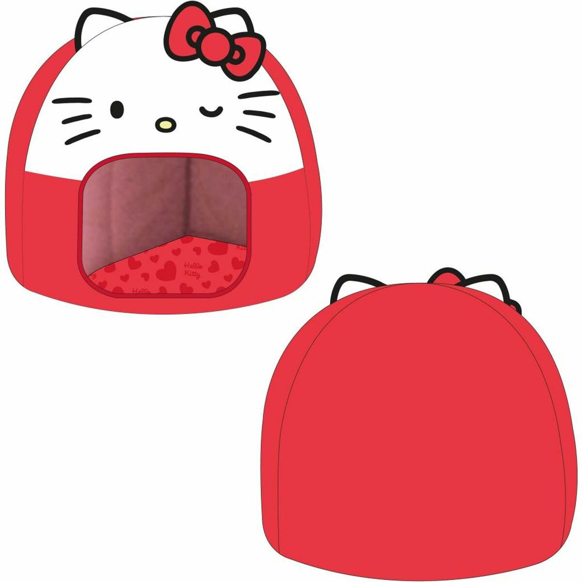 Dog Bed Hello Kitty Red-1