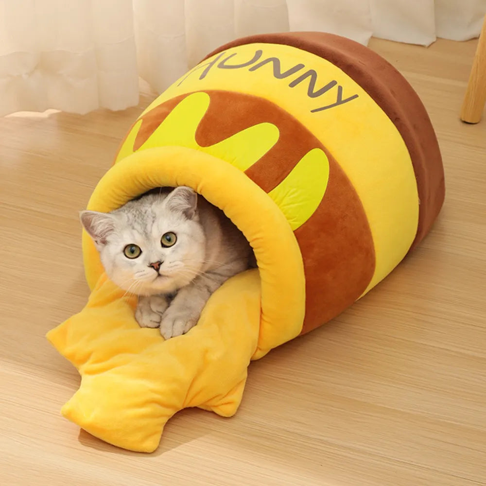 Honey Jar Cat Bed - Adorable Theme Pet House