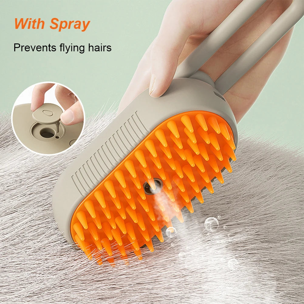 Steam Grooming Brush for Pets