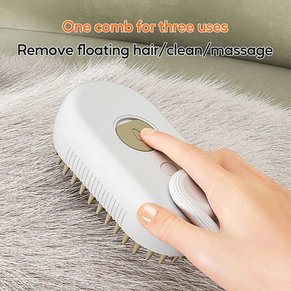 Steam Grooming Brush for Pets