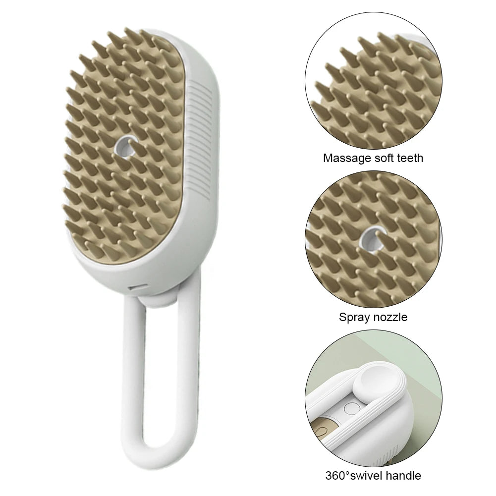 Steam Grooming Brush for Pets