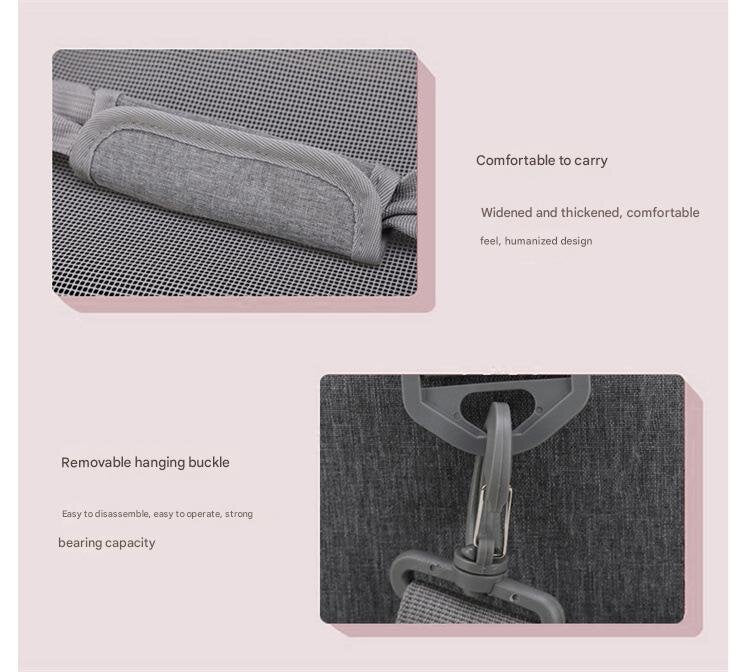 NNEDSZ Black Portable Pet Travel Carrier Bag - Foldable, Durable, and Comfortable for Small Dogs & Cats 45cmx30cmx30cm-4